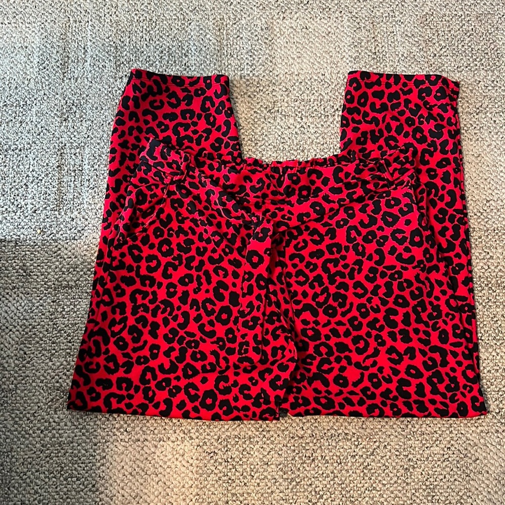 Rouge Red Leopard Print Capris